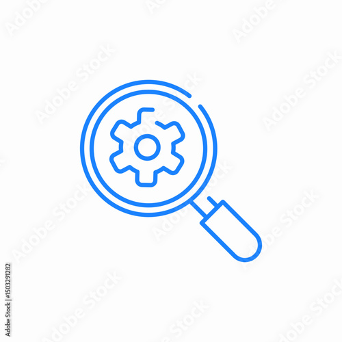 settings analysis icon sign vector