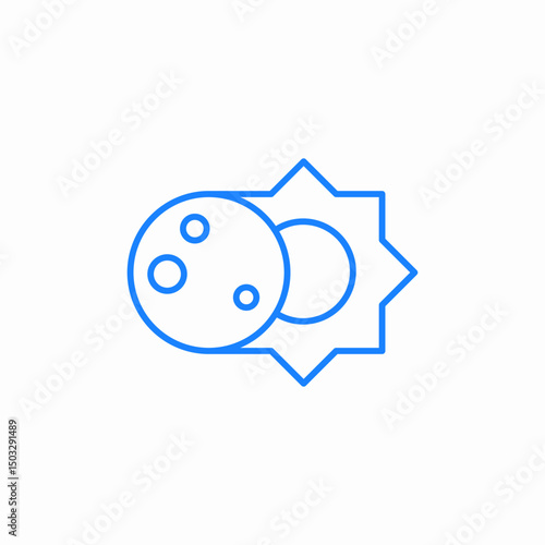 solar eclipse icon sign vector