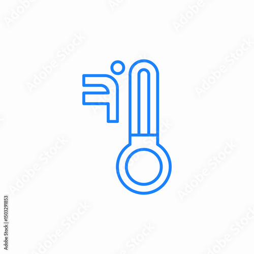 temperature fahrenheit icon sign vector