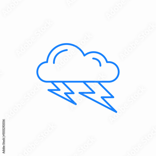 thunderbolt cloud icon sign vector