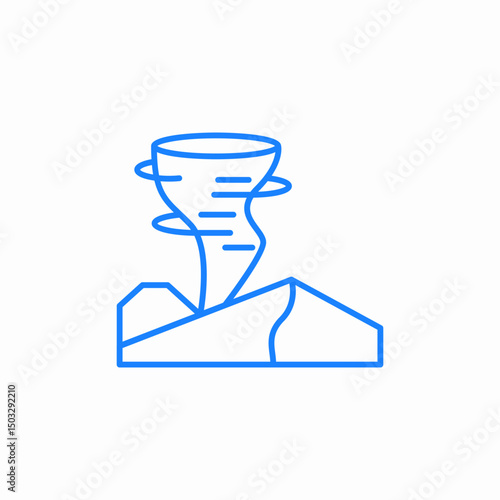 tornado disaster icon sign vector