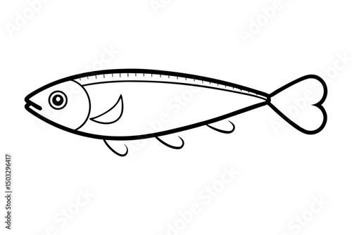 Minimalist Line Art of Fishing Lure – Perfect SVG for Angler & Outdoor Designs

