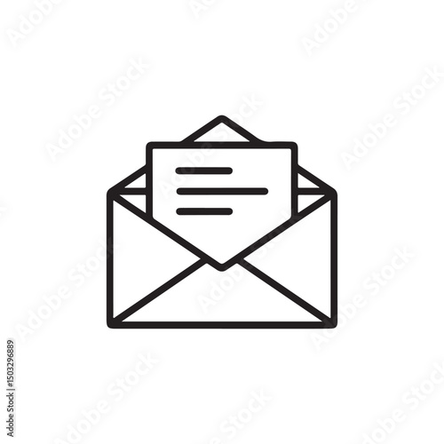 Email envelope icon representing message communication on web and business websites