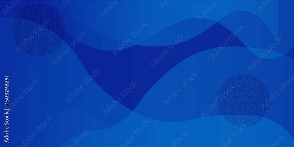 Fototapeta premium Blue abstract gradient background. Fluid shapes composition. Vector illustration