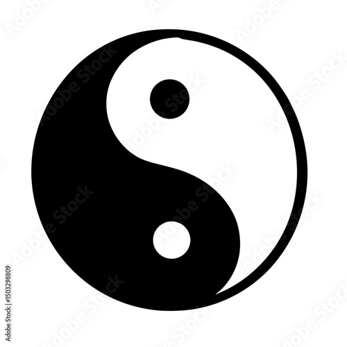 The classic black and white Yin Yang symbol representing balance in nature