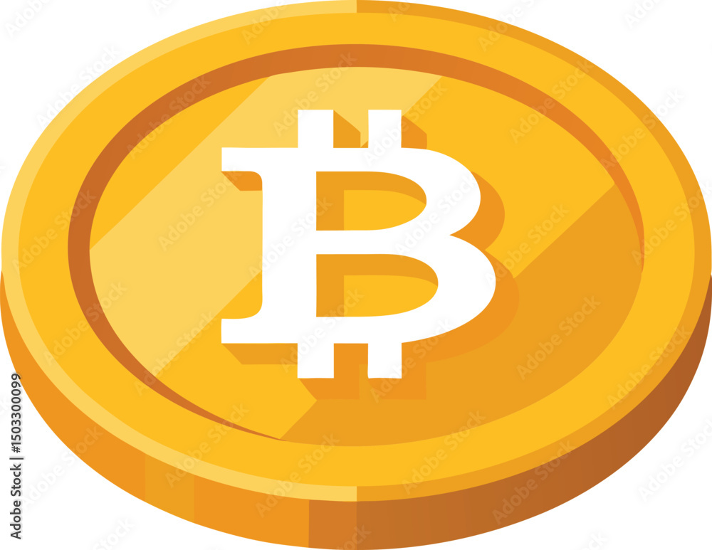 Obraz premium Golden Bitcoin coin
