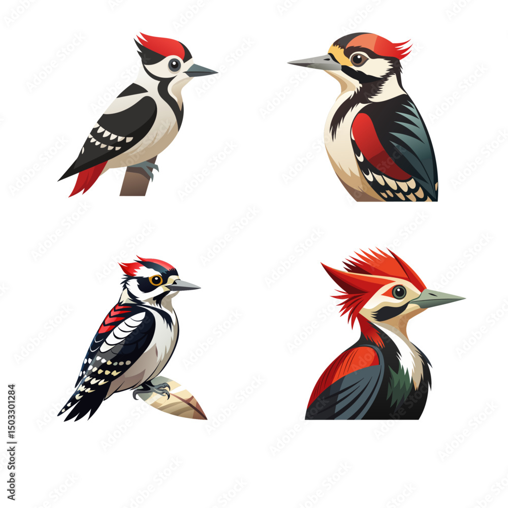 Naklejka premium set of birds
