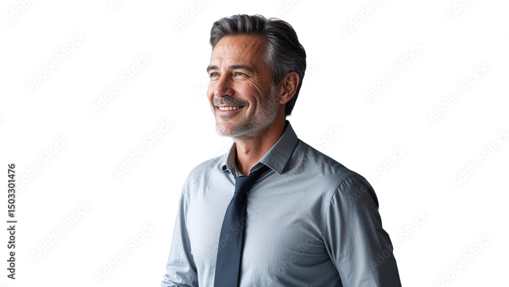 Smiling mature businessman looking away Smiling mature businessman looking away