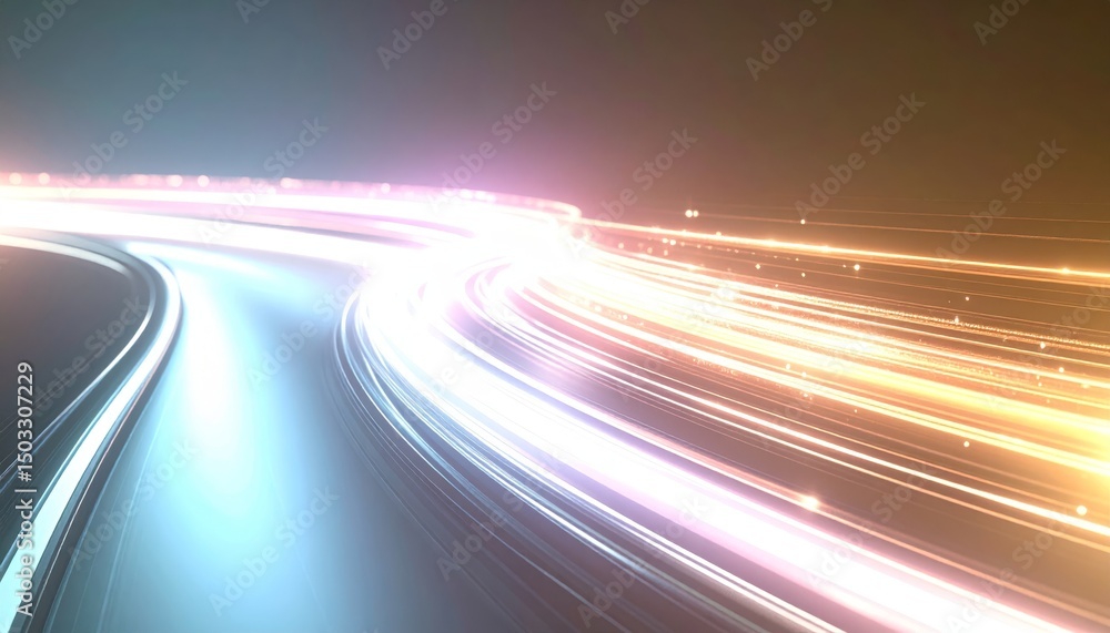 Vibrant Abstract Background with Dynamic Light Trails, Glowing Curves, and Energy Motion Creating Futuristic Atmosphere Vibrant Abstract Background with Dynamic Light Trails, Glowing Curves, and Energy Motion Creating Futuristic Atmosphere