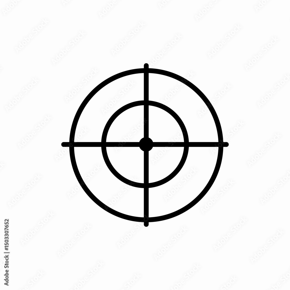 Target crosshair aim icon vector sign Target crosshair aim icon vector sign