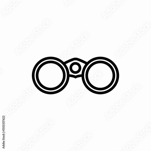 Military binoculars vision icon vector sign