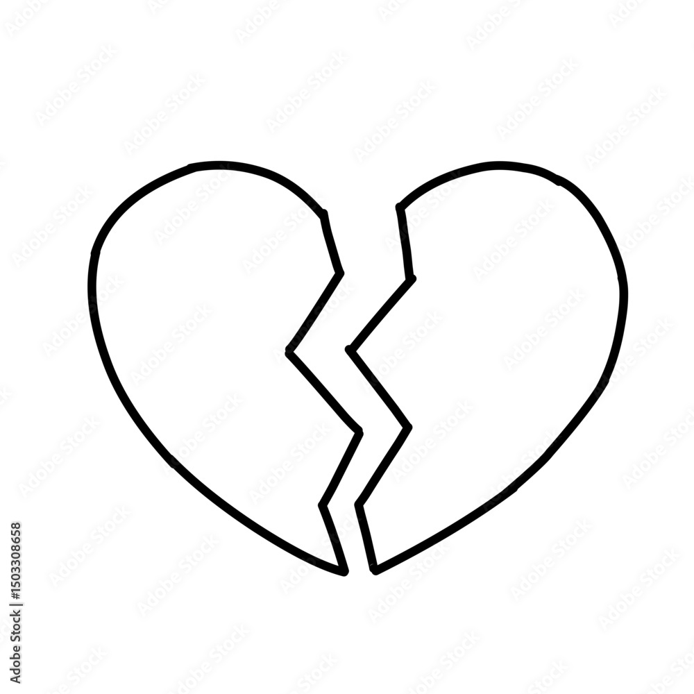 Hand Drawn heart with arrow Hand Drawn heart with arrow
