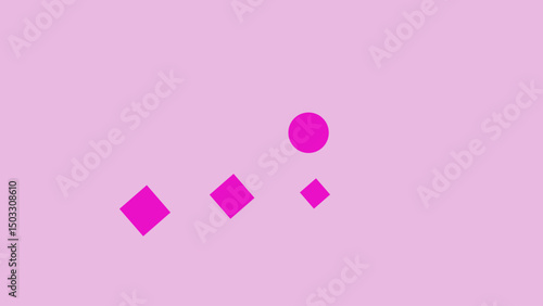 A Simple Abstract Composition Featuring Geometric Shapes on a Pale Pink Background, Illustrating Basic Design Principles.