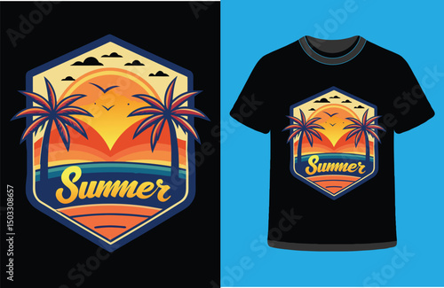 Black and White Vector Illustration of a Man for T-Shirt Design