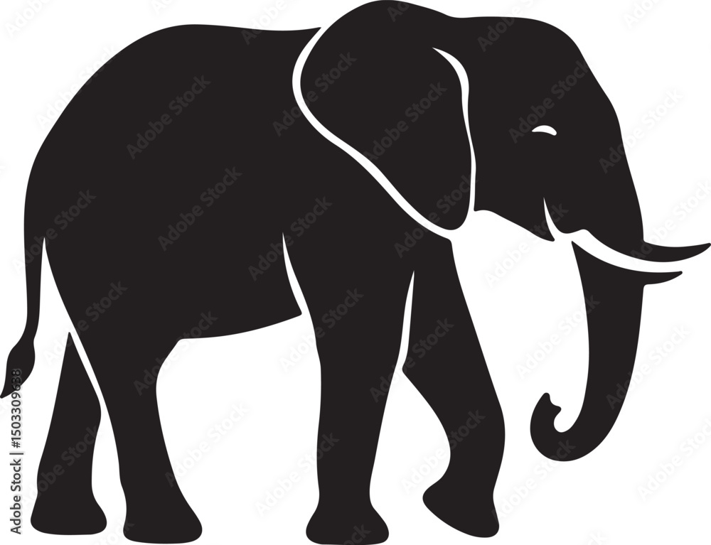 Obraz premium Elephant vector art styl 2025