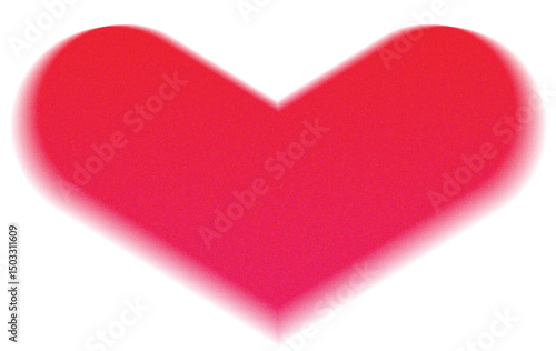 Soft Red Heart Shape with a Gentle Glow
