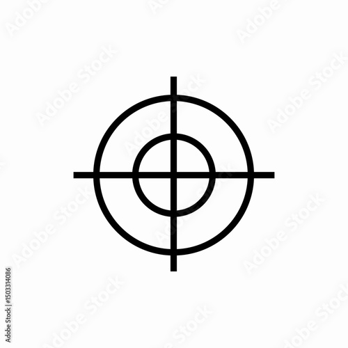 Target aim focus icon vector sign