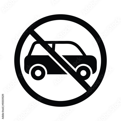 no smoking in vehicle icon