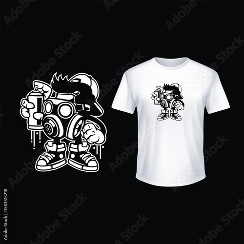 Vintage  animal t shirt design. Prints on T-shirts, sweatshirts, cases for mobile phones, souvenirs. Isolated vector illustration on white background.