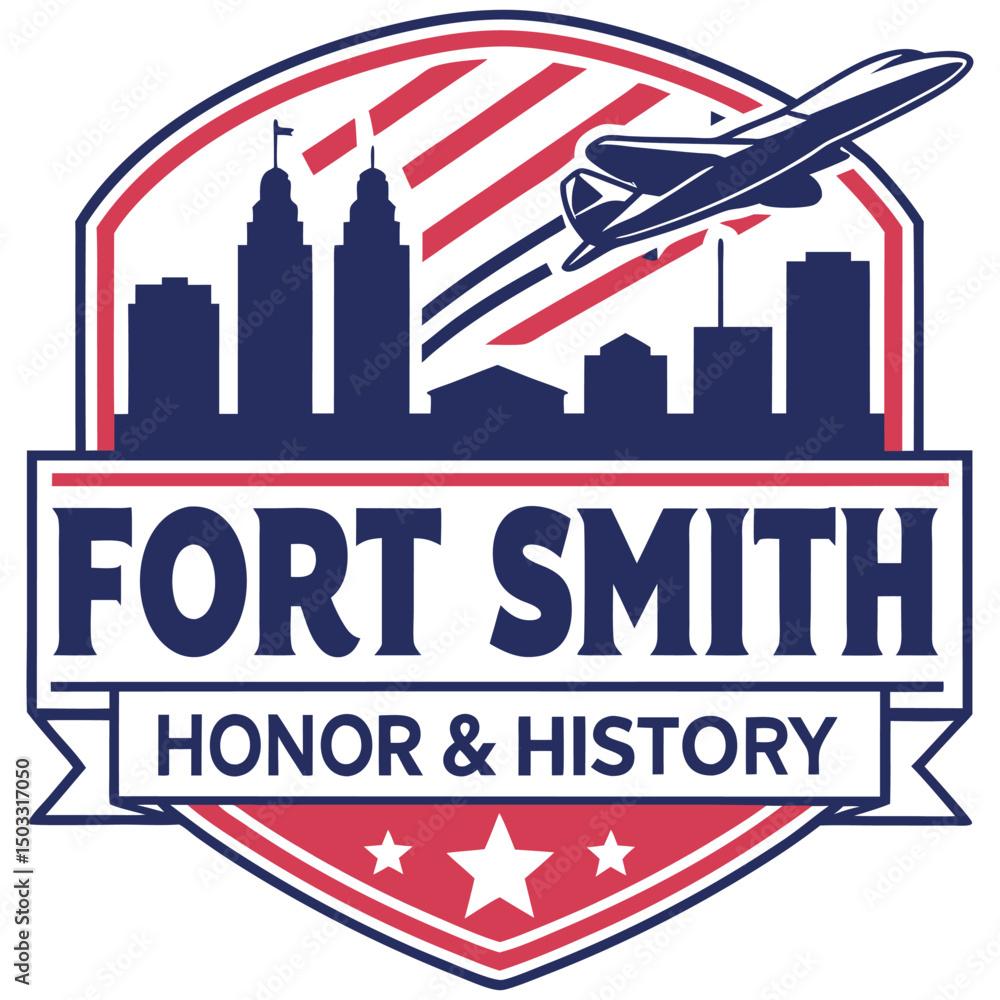 Naklejka premium Fort Smith Arkansas Honor & History