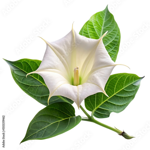 Stunning White Datura Flower