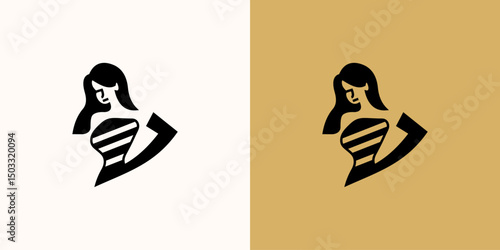 Elegant Woman Silhouette Logo perfect