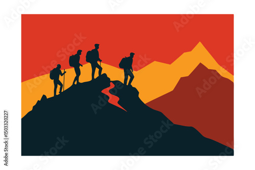 climber on the top of mountain