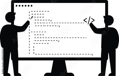 Collaborative Software Development Vector Illustration Concept