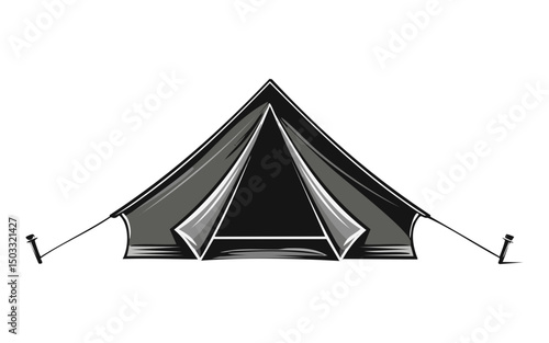  dark grey bell tent for glamping