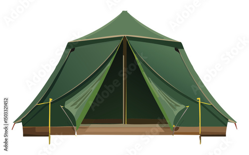 green camping tent for outdoor adventures