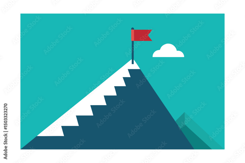 Fototapeta premium vector illustration of a staircase