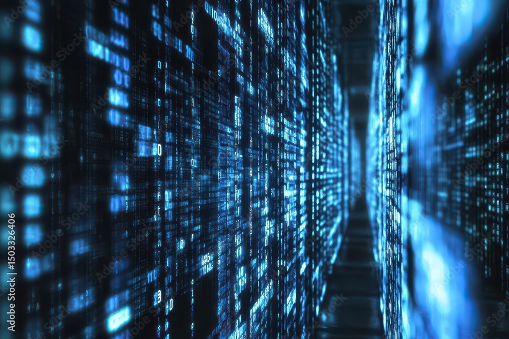 Fototapeta premium Futuristic abstract data flow