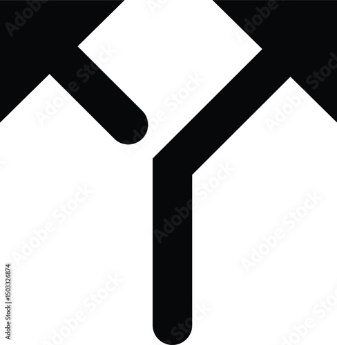 Split call arrows sign. black design in trendy style. Vector illustration. eps 10
