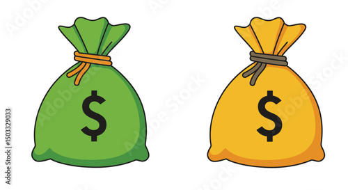 Money bag with dollar sign, a symbol of finance, wealth, and banking success