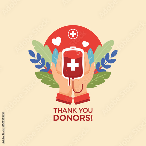 World blood donor day background vector illustration 