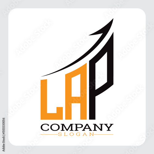 LAP Company Logo Design Growth vector, LAP Upward Arrow Business Success Logo vector, LAP Corporate Branding Logo , LAP logo design, LAP simple and modern logo, LAP business finance logo design, etc.