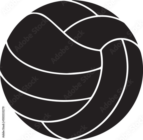 Volleyball Silhouette Black Vector | Illustration Vector Format