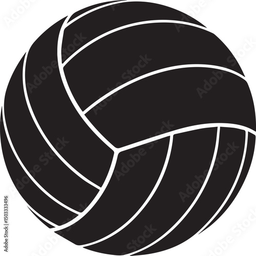 Volleyball Silhouette Black Vector | Illustration Vector Format
