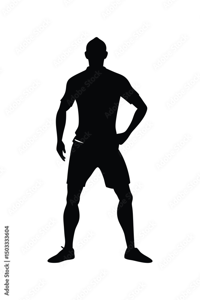 Man in Sportswear Minimalist Silhouette Man in Sportswear Minimalist Silhouette