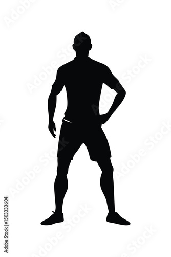 Man in Sportswear Minimalist Silhouette
