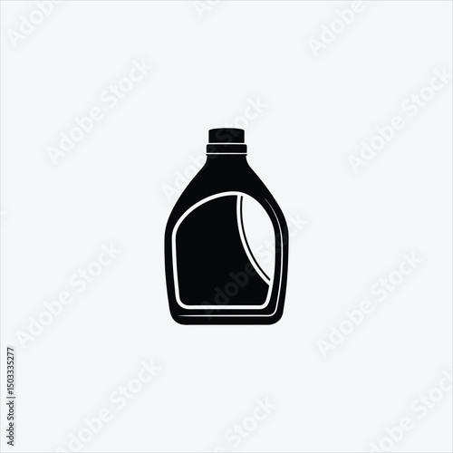 Laundry Detergent Bottle Vector Art Silhouette Design