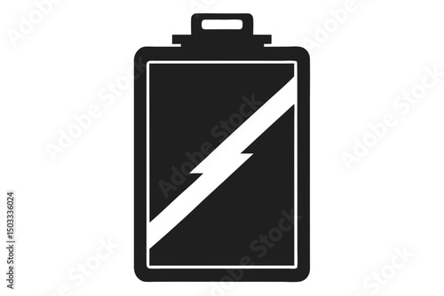 battery icon isolated on white