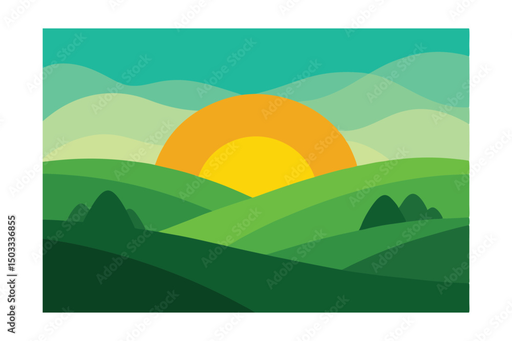 Obraz premium summer landscape with mountains