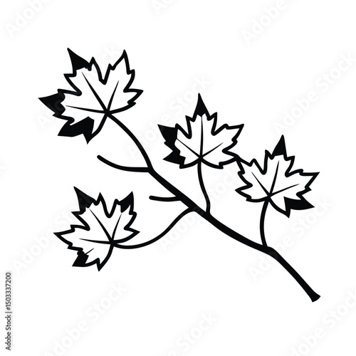 Red Maple Leaves Branch