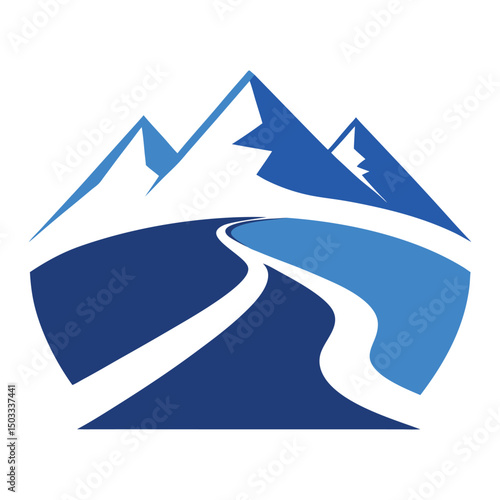 Logotipo de Estrada com Montanhas