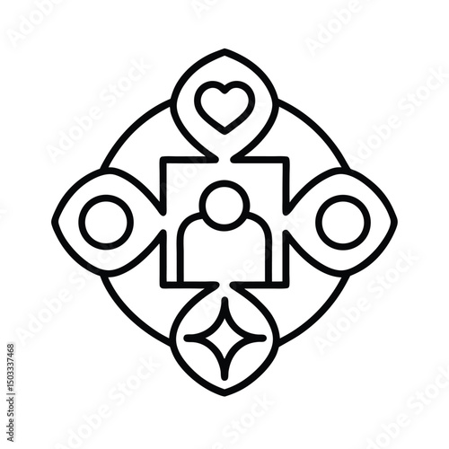 Abstract Icon for Mental Health Platform