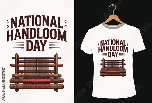 National Handloom Day T-shirt Design.