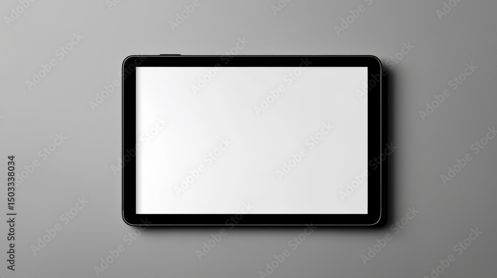 Black Tablet Mockup Blank Screen on Gray Background, digital, technology Tablet Mockup, digital art Black Tablet Mockup Blank Screen on Gray Background, digital, technology Tablet Mockup, digital art