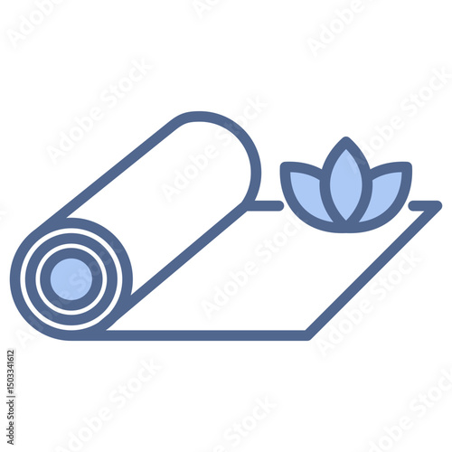 Yoga Mat Blue Icon