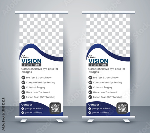 Medical roll up display standee for presentation purpose